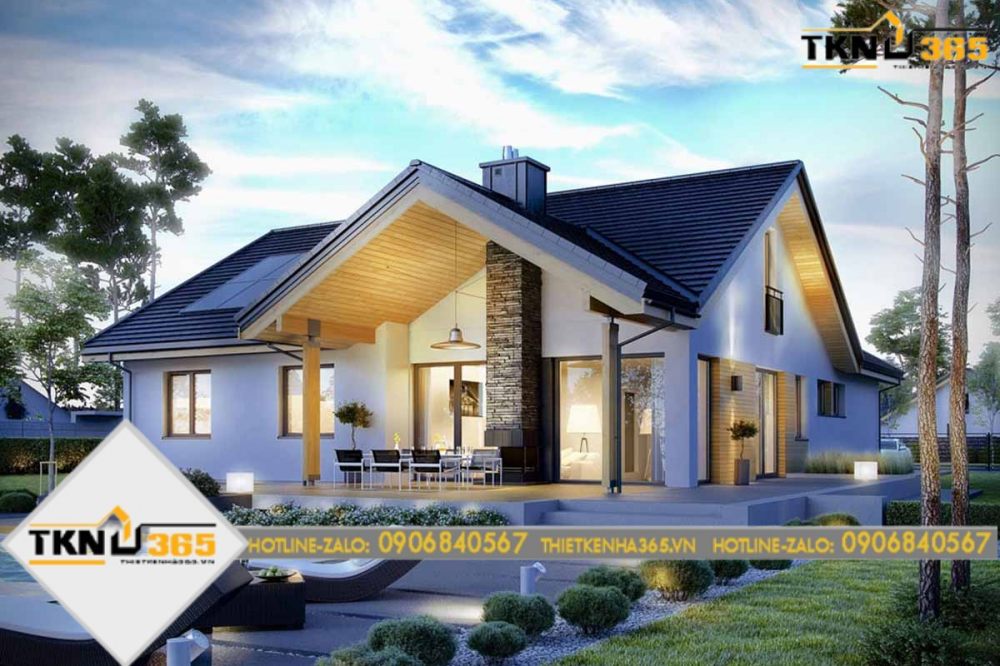 nhà cấp 4 mái thái 3 phòng ngủ