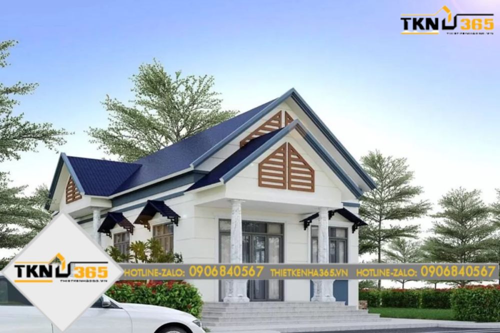 nhà cấp 4 mái thái 3 phòng ngủ