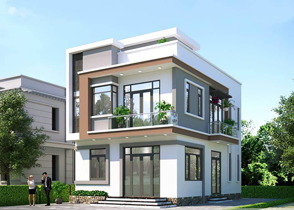 nhà đẹp hình vuông 8x8