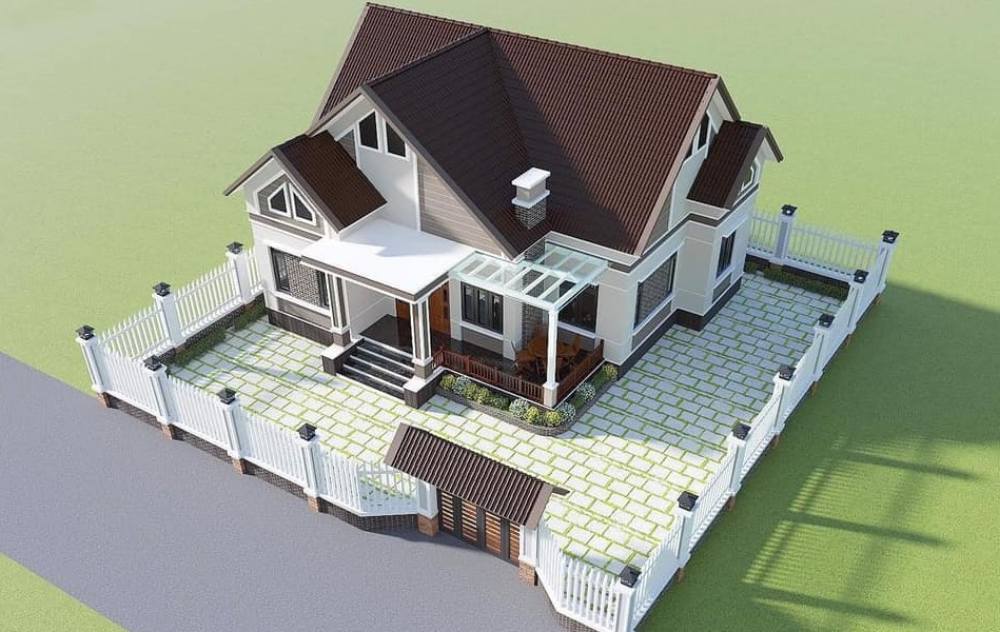 nhà đẹp hình vuông 8x8