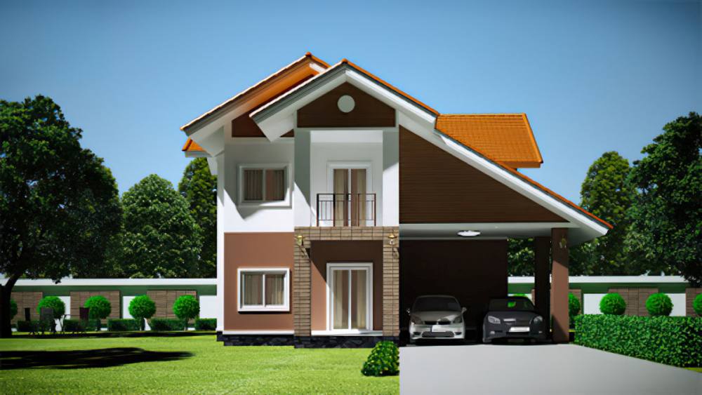 nhà đẹp hình vuông 8x8