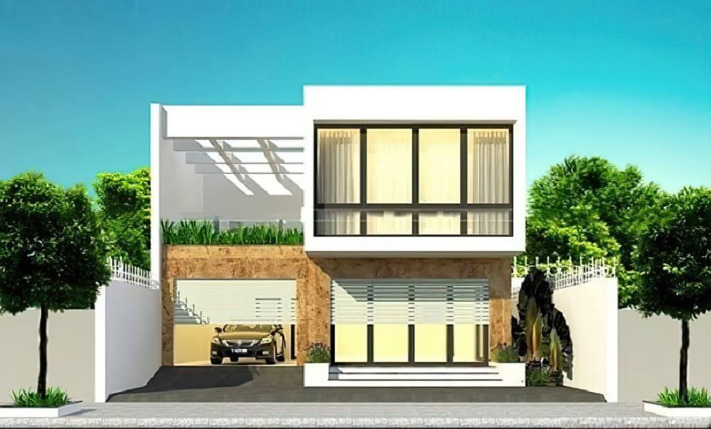 nhà đẹp hình vuông 8x8