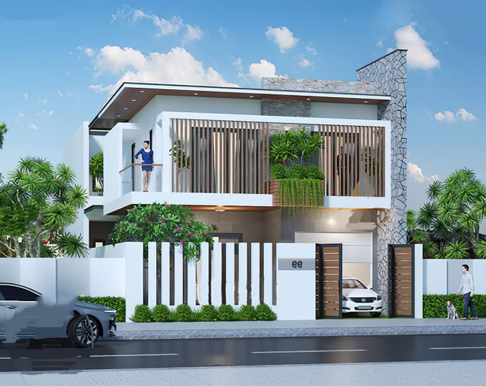 nhà đẹp hình vuông 8x8