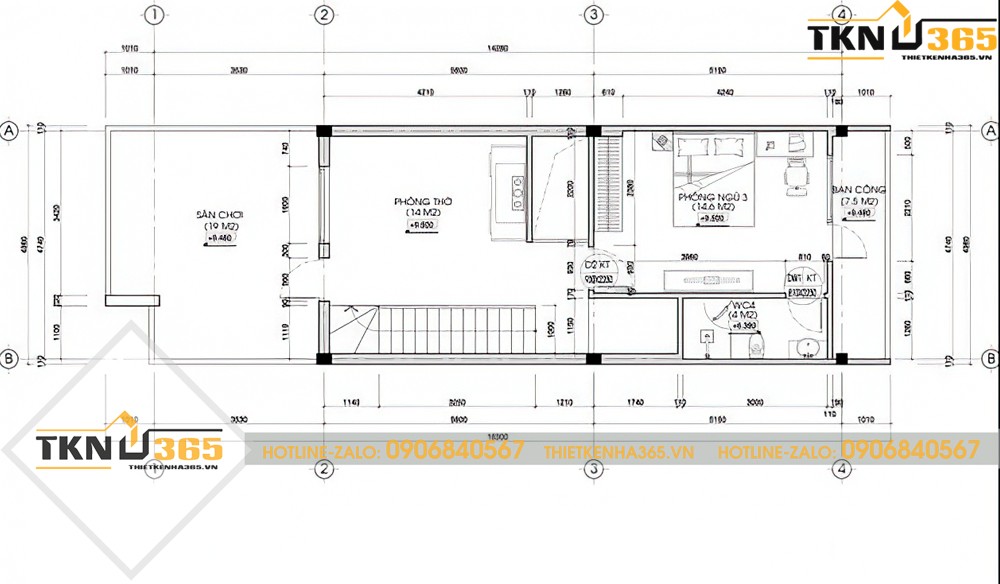 nhà lệch tầng 5x15 