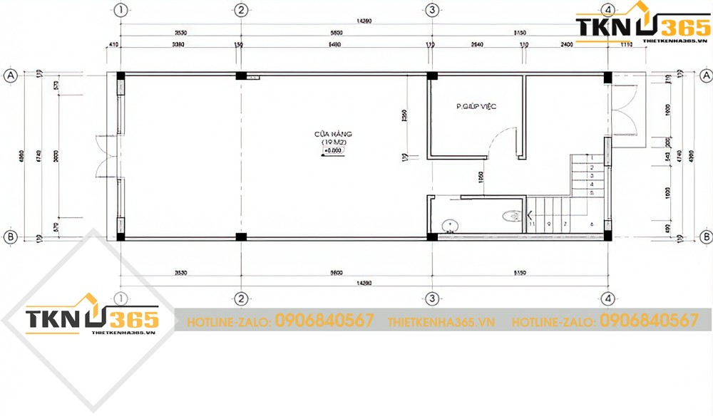 nhà lệch tầng 5x15 