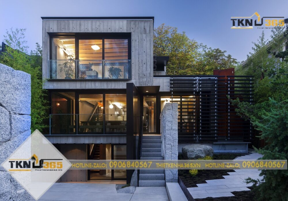 Thiết kế nhà có tầng hầm 5x20