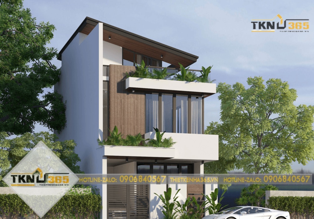 kiểu nhà mặt tiền 8m sâu 5m thiết kế 2 tầng