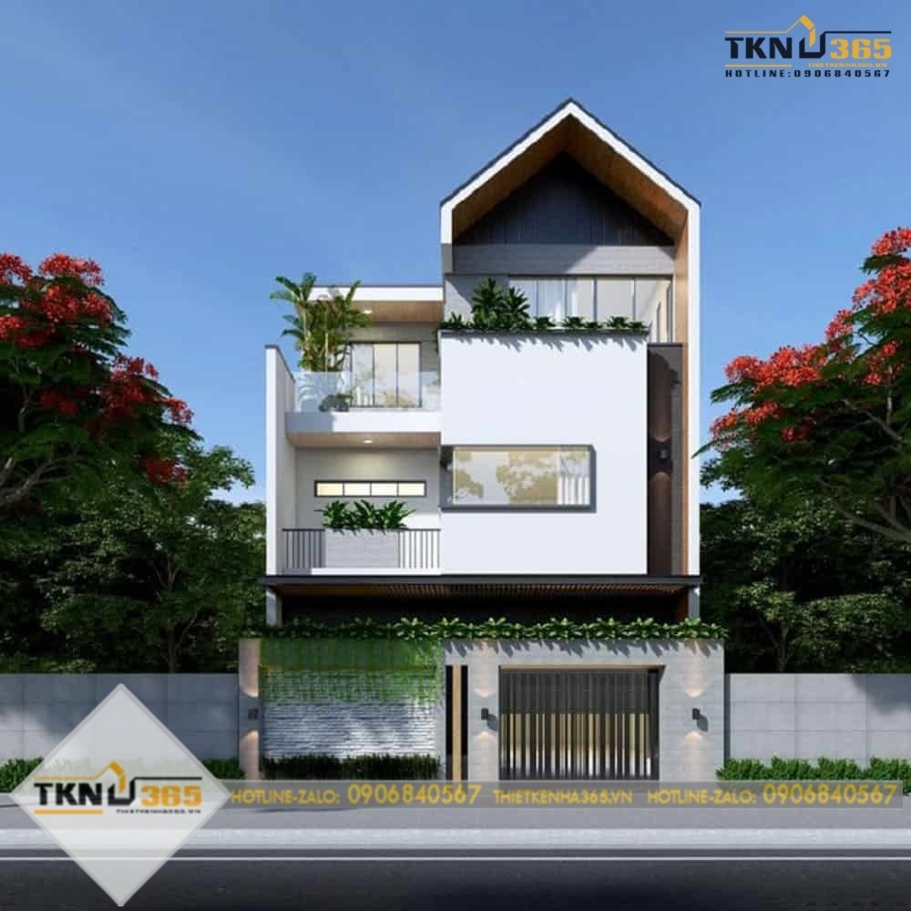 thiết kế nhà ngang 6m dài 10m