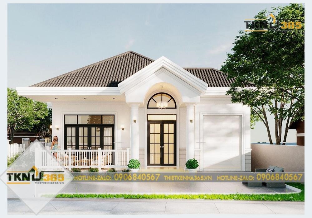 Thiết kế nhà ngang 8m