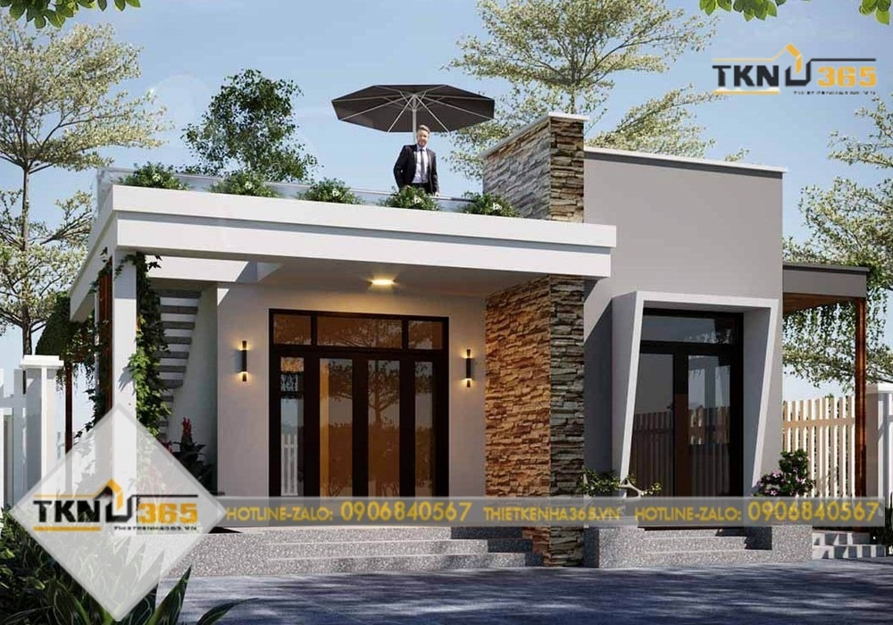 nhà cấp 4 mái bằng