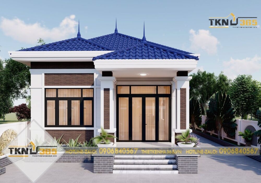 Thiết kế nhà ngang 8m