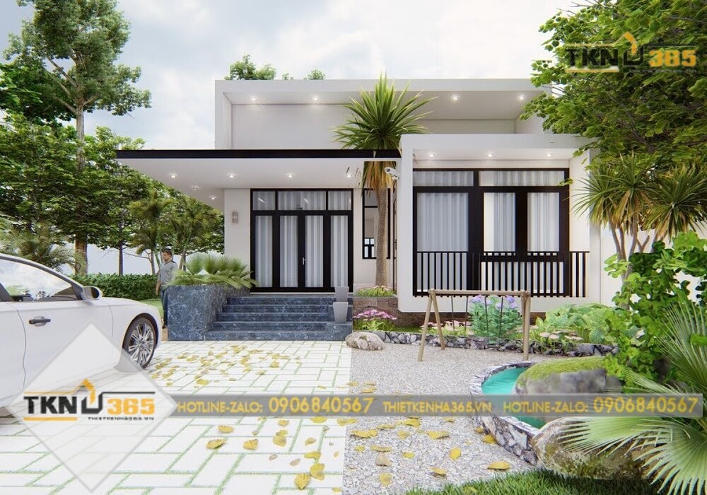 Thiết kế nhà ngang 8m