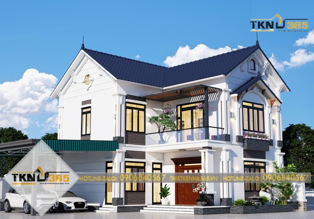 thiết kế nhà phố chiều rộng 7m