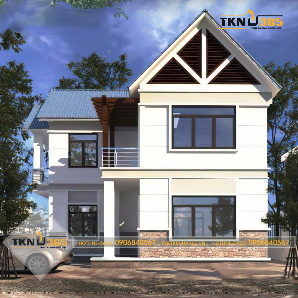 thiết kế nhà vuông 9x10