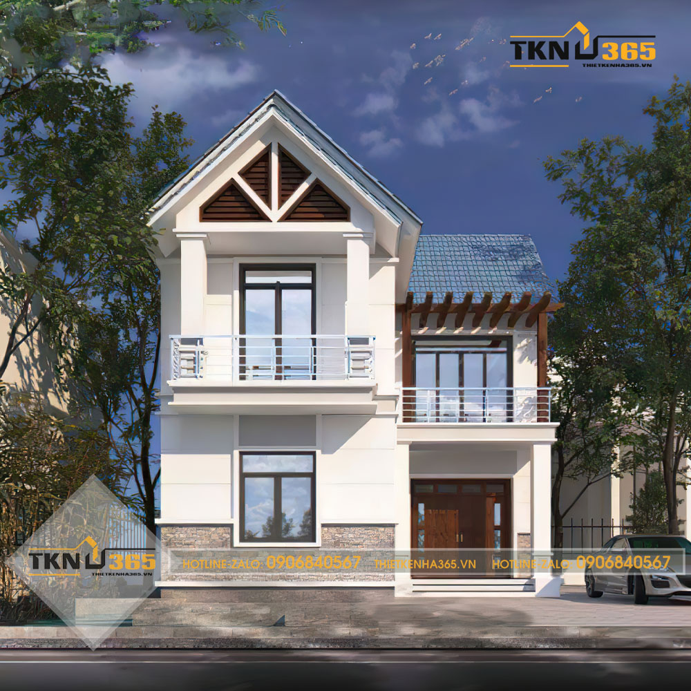 thiết kế nhà vuông 9x10