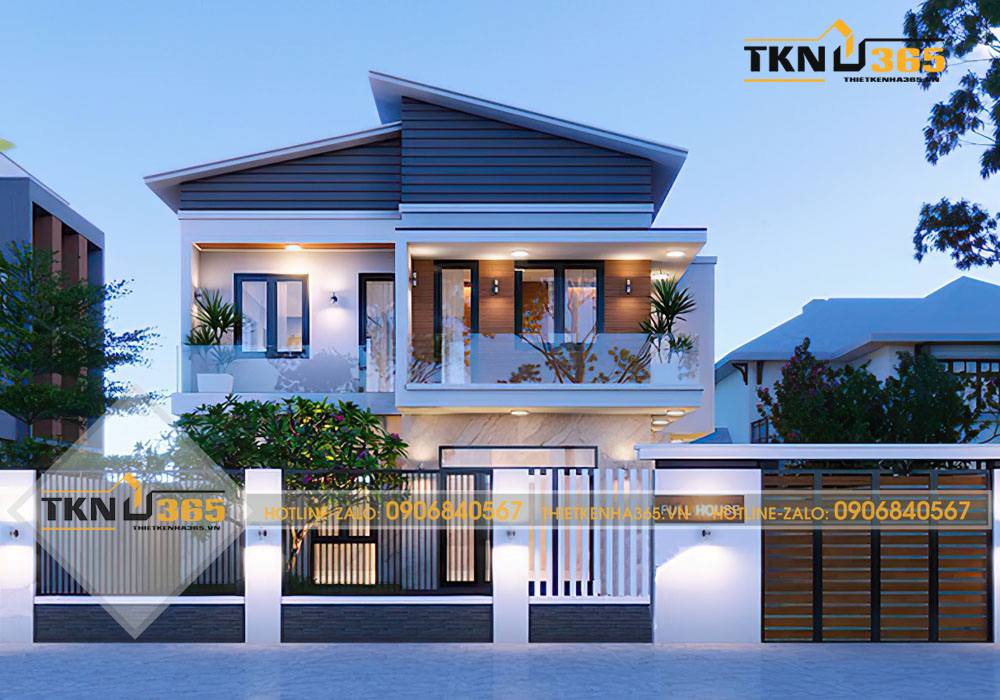 thiết kế nhà vuông 9x10