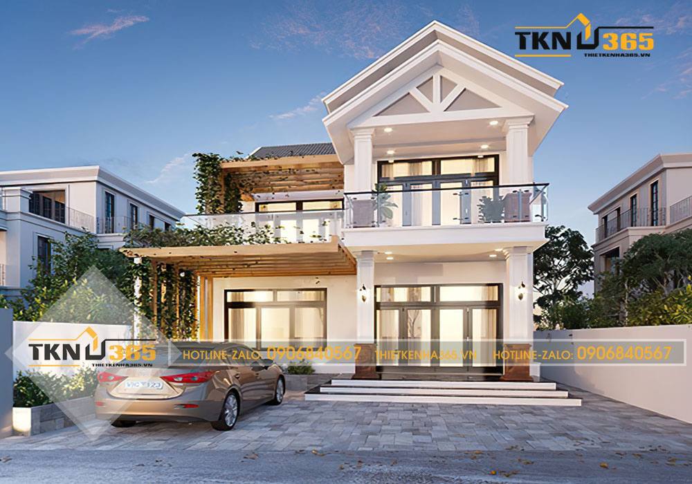 thiết kế nhà vuông 9x10