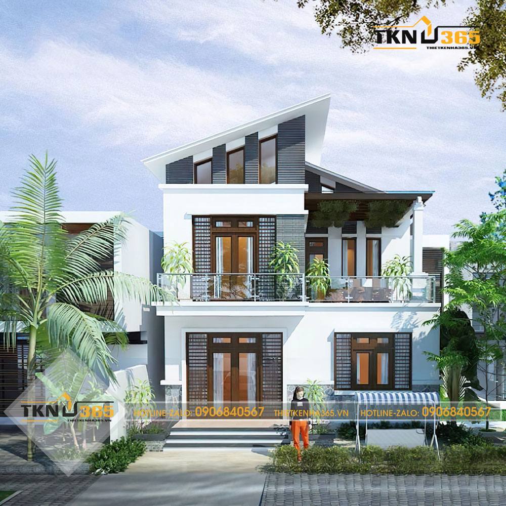 thiết kế nhà vuông 9x10