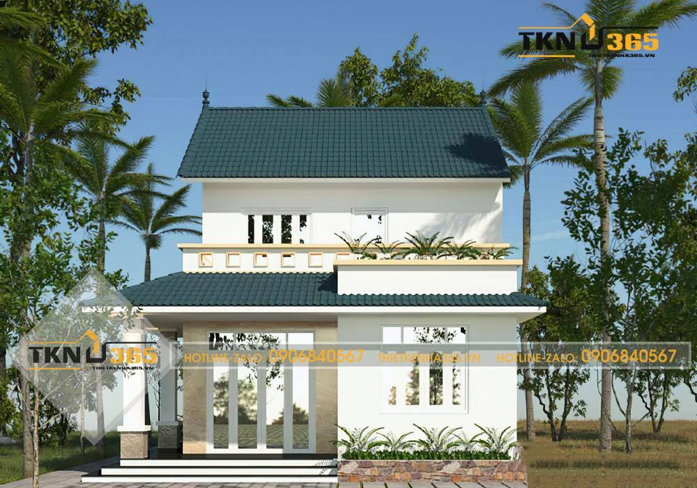 thiết kế nhà vuông 9x10