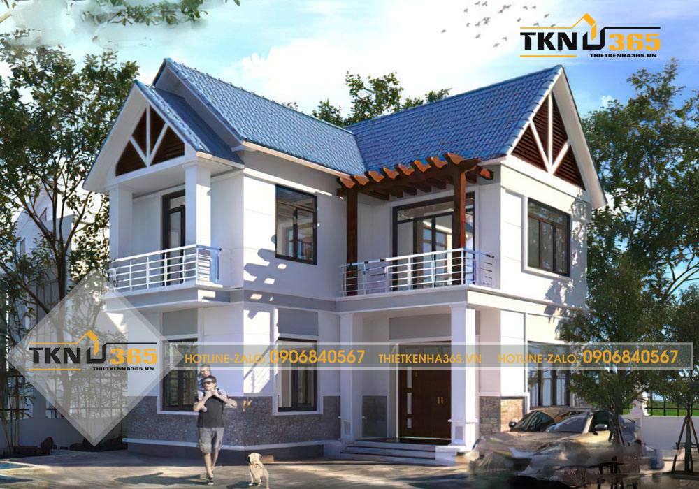 thiết kế nhà vuông 9x10