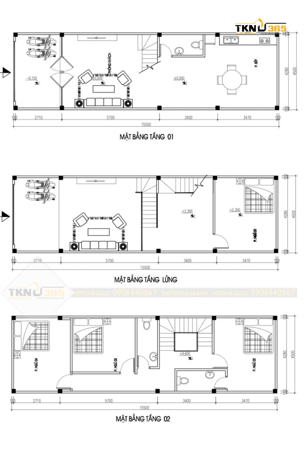 Bản vẽ công năng nhà 70m2 2 tầng 4 phòng ngủ