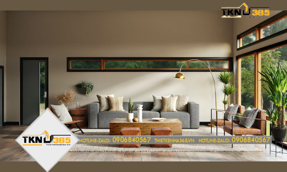 Phòng khách với kết cấu mở rộng rãi và thông thoáng
