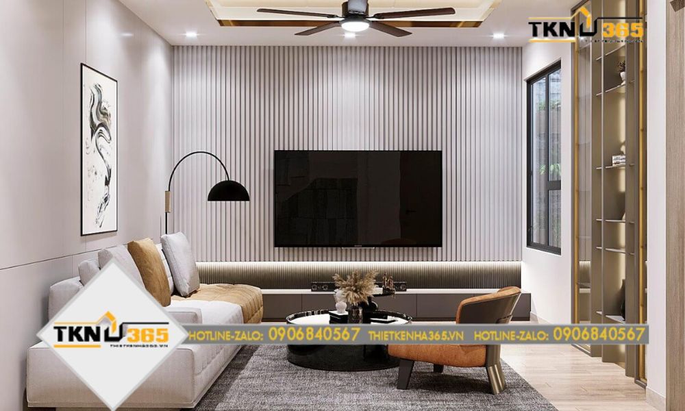 Phòng khách hiện đại, không trang trí cầu kỳ