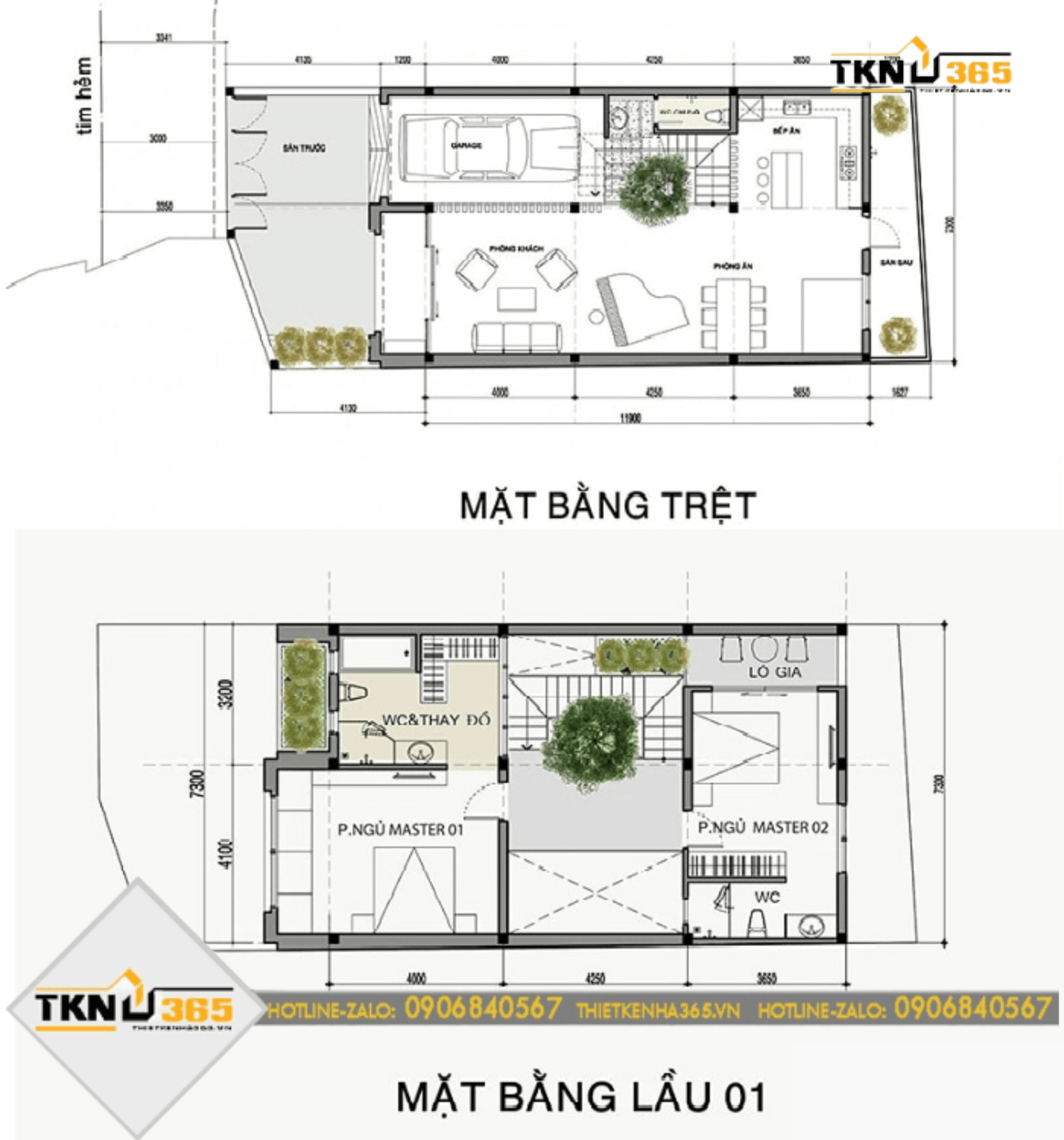 Mẫu thiết kế nhà phố rộng 7m
