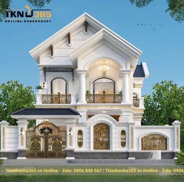 mẫu biệt thự lâu đài kiểu pháp