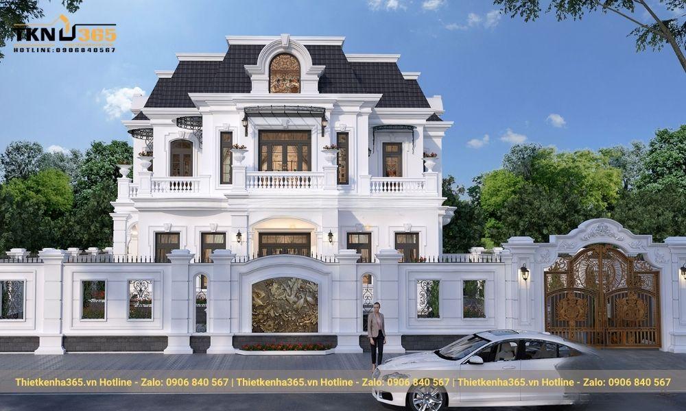 Thiết kế biệt thự cổ điển kiểu Pháp