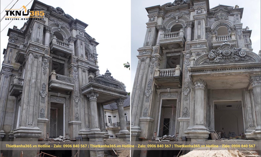 công trình thi công biệt thự cổ điển của TKN365