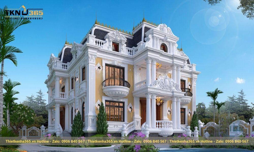 Thiết kế biệt thự cổ điển kiểu Pháp