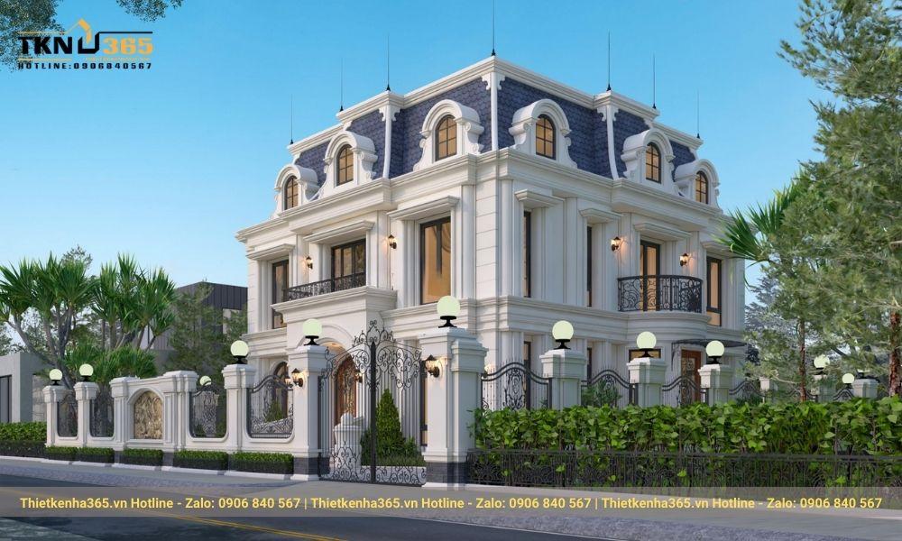 Mẫu thiết kế biệt thự phố cổ điển