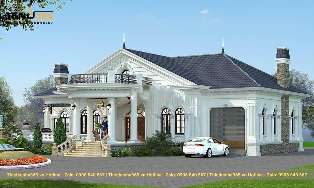 Mẫu biệt thự cổ điển 1 tầng