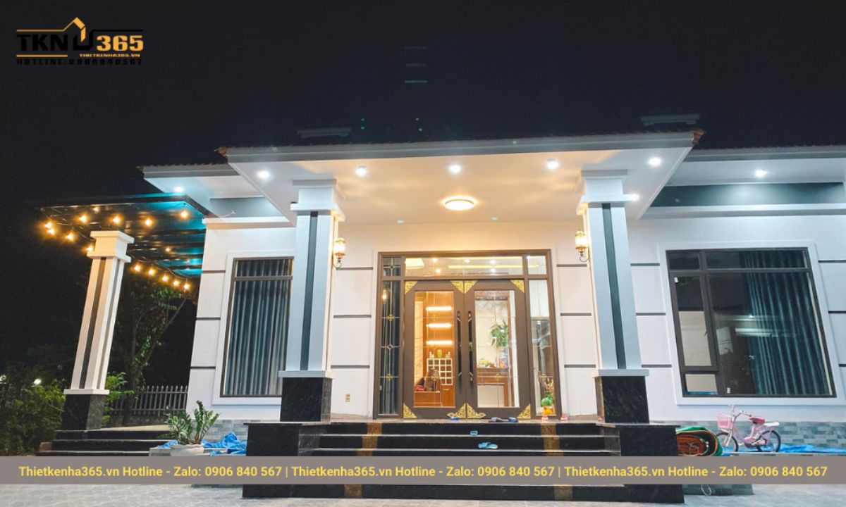 mẫu nhà cấp 4 đã thi công hoàn thiện