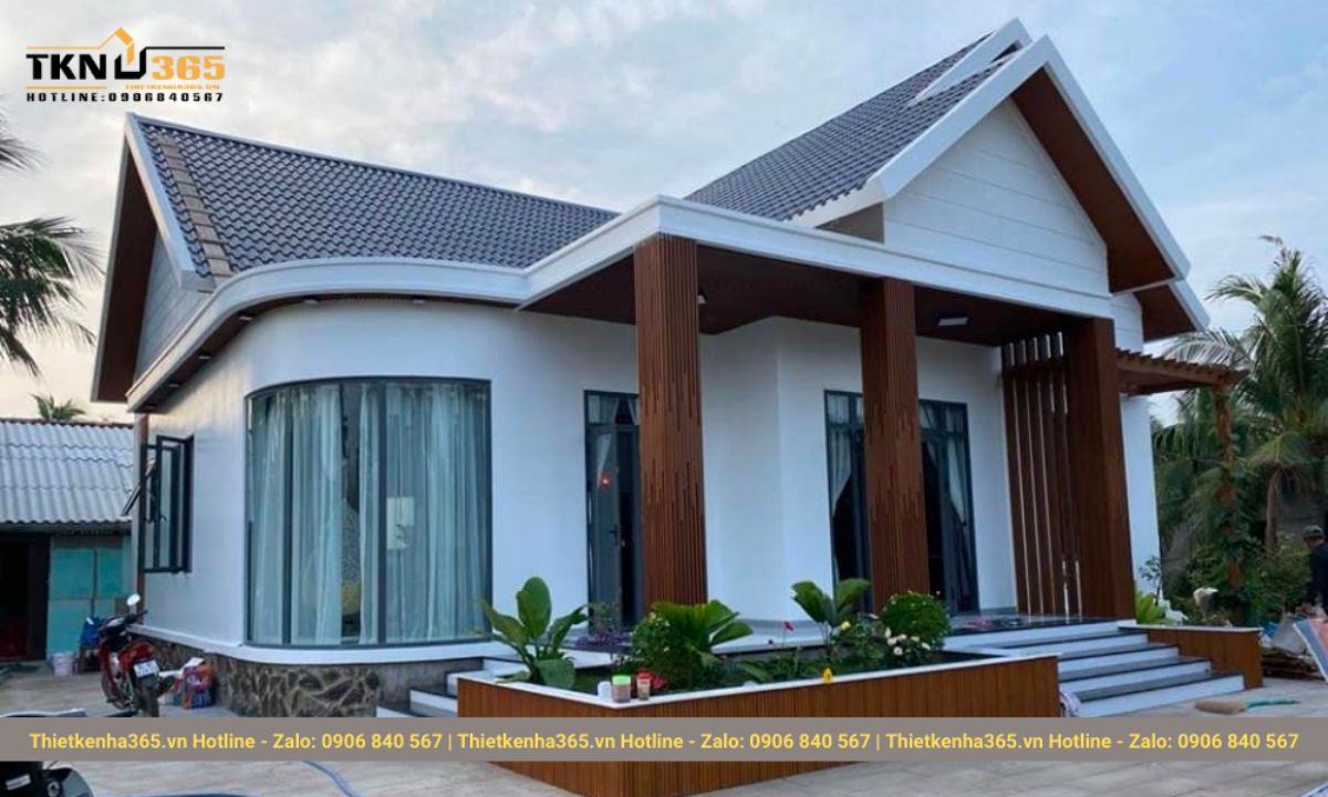 mẫu nhà cấp 4 đã thi công hoàn thiện