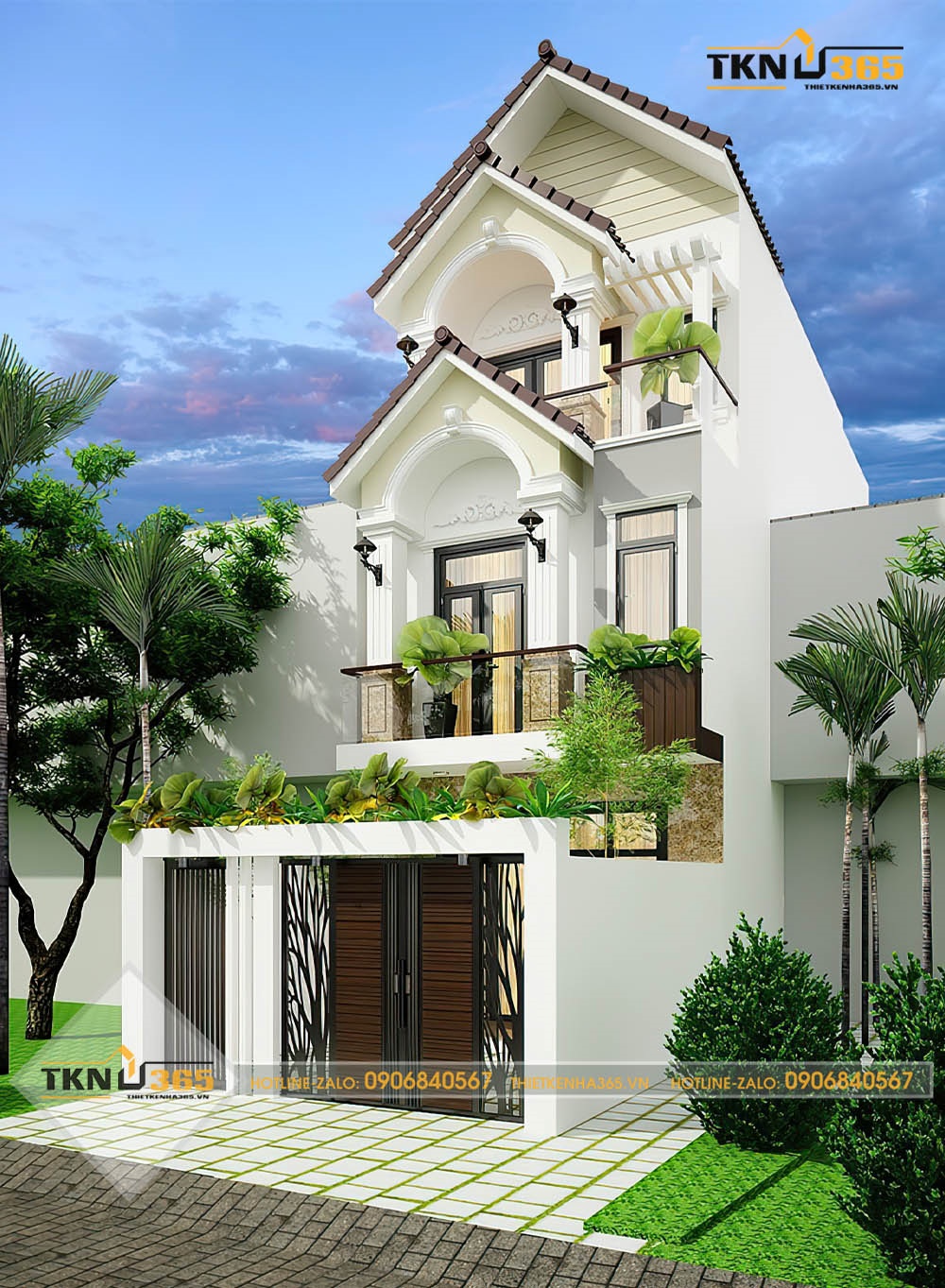 mẫu nhà ống 3 tầng mặt tiền 5m