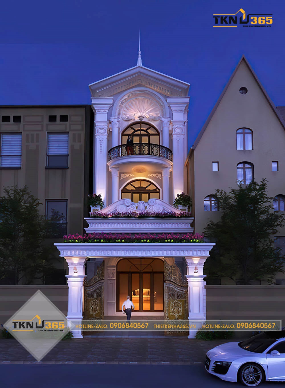 mẫu nhà ống 3 tầng mặt tiền 5m