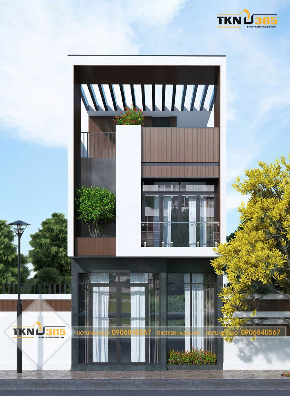 mẫu nhà ống 3 tầng mặt tiền 5m