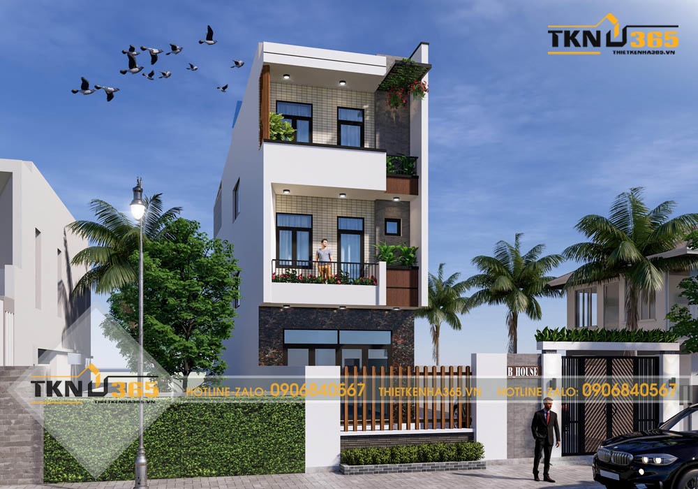 mẫu nhà ống 3 tầng mặt tiền 5m