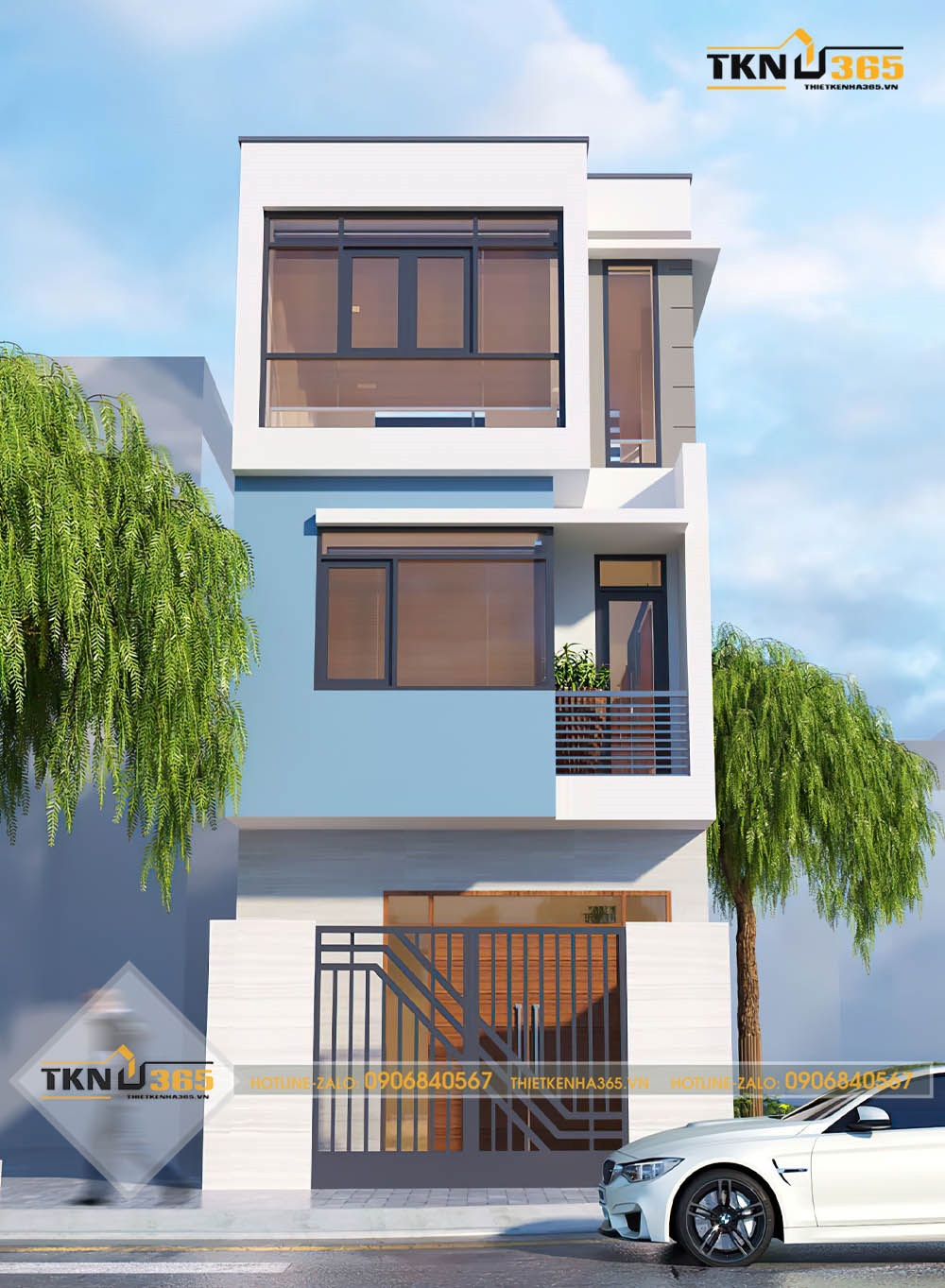 mẫu nhà ống 3 tầng mặt tiền 5m