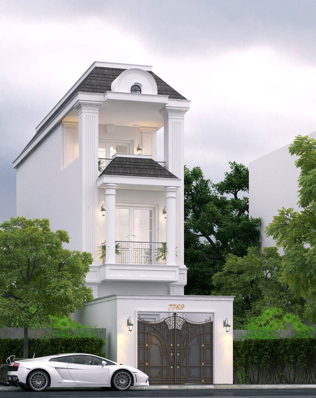 Thiết kế nhà ống 3 tầng 6m mặt tiền