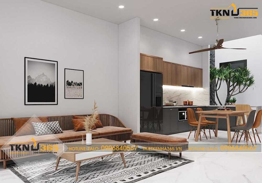 mẫu thiết kế nhà 2 tầng 6x15