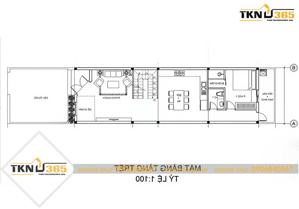 mẫu thiết kế nhà 2 tầng 6x15