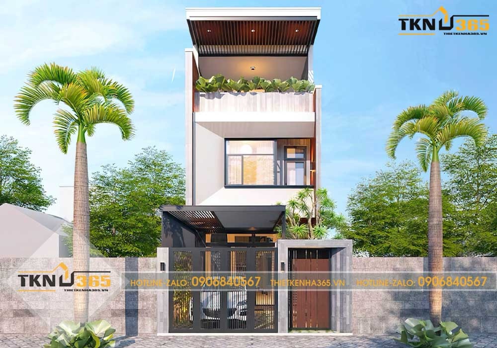 mẫu thiết kế nhà 2 tầng 6x15