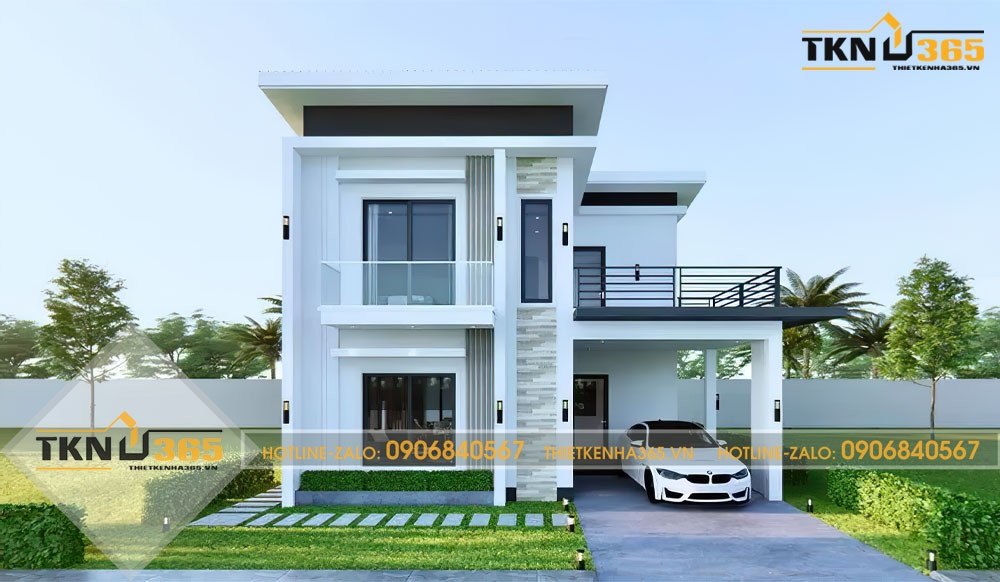 mẫu thiết kế nhà 2 tầng 6x15