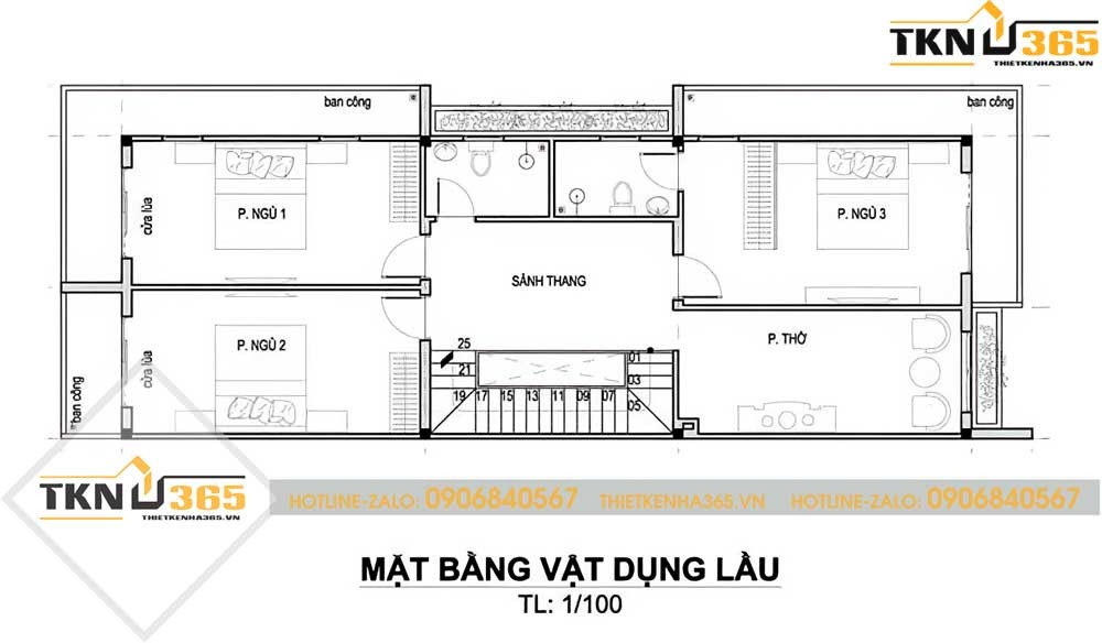 mẫu thiết kế nhà 2 tầng 6x15