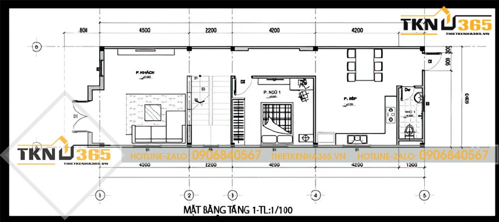 mẫu thiết kế nhà 2 tầng 6x15