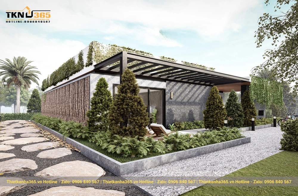 thiết kế biệt thự 1 tầng