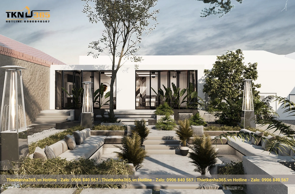 Thiết kế biệt thự hiện đại 1 tầng